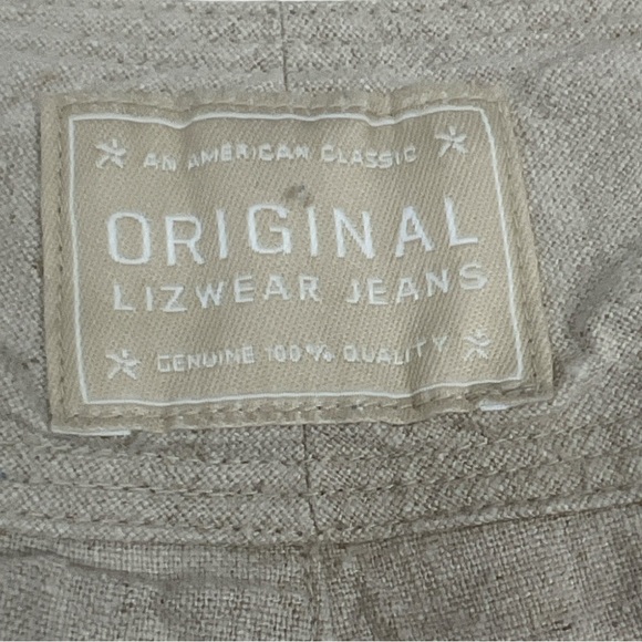 Liz Claiborne Audra Slacks Beach Resort Wear Linen Beige Cream Pants - Picture 6 of 6